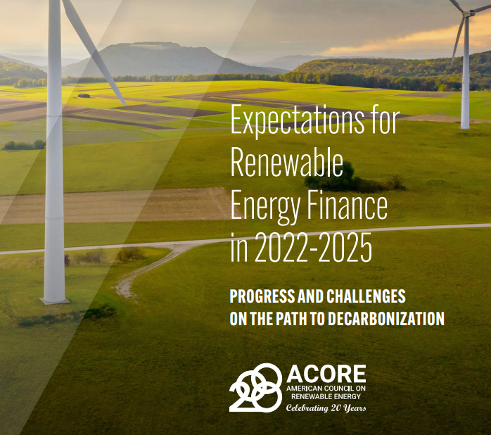[ACORE] '22-'25년 미국 재생에너지 투자 전망(Expectations for Renewable Energy Finance 2022-2025) 썸네일