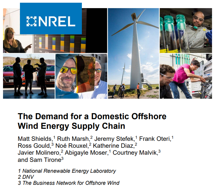 [NREL] 미국 해상풍력 에너지 공급망 수요 보고서(The Demand for a Domestic Offshore Wind Energy Supply Chain) 썸네일